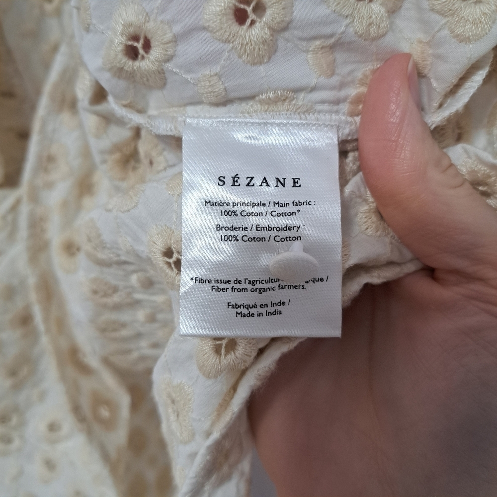 Sezane Forta Blouse Ecru 38 Medium NWOT - Picture 6 of 10